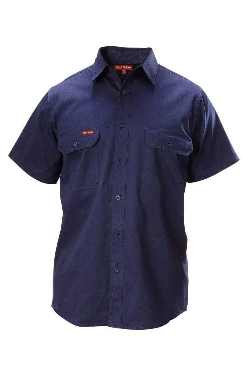 Hard Yakka Short Sleeve Cotton Drill Work Shirt Y07510 Work Wear Hard Yakka